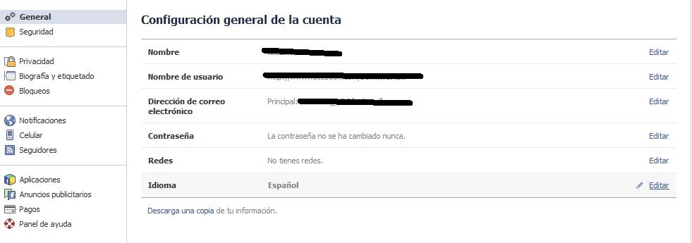 facebook espanol