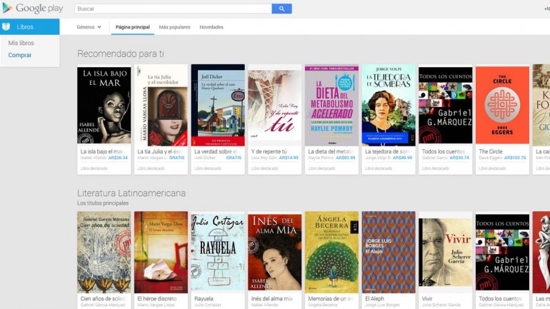 Google Play books llegó a Argentina