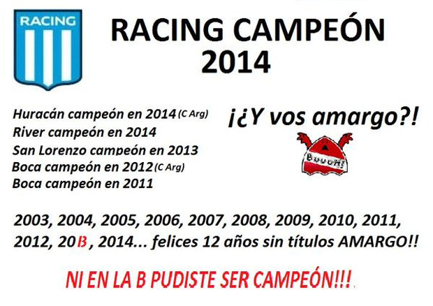 Descargar afiches Racing Campeón 2014